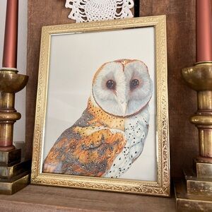 Vintage Sallie Ellington Middleton Barn Owl Picture